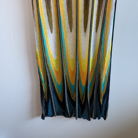 LUISA CERANO Knitted Panelled Cover Up Dress in Multi Color Small Fun Beach Club - Picture 8 of 12